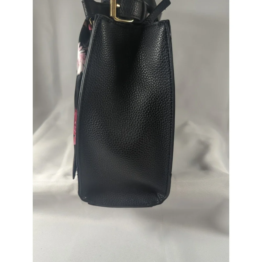 Nanette Lepore Black Madilyn Vegan Leather Satchel NWT